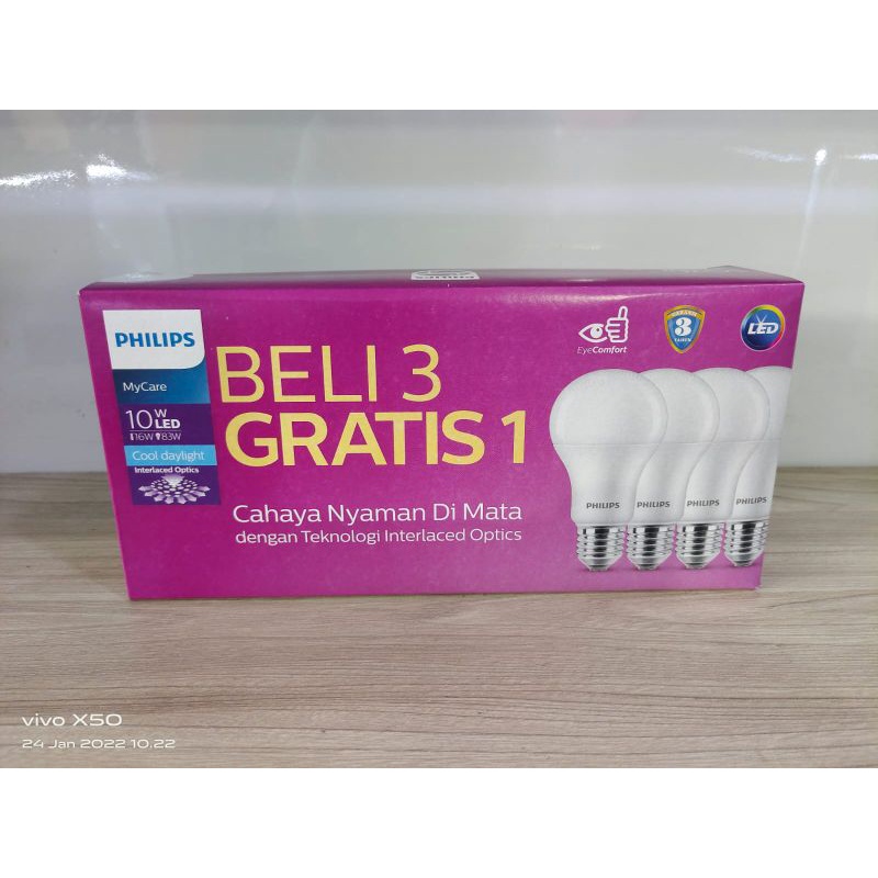 Lampu LED Philips Paket 10 Watt
