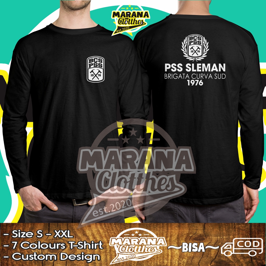 Kaos BCS PSS SLEMAN BRIGATA CURVA SUD v2 LENGAN PANJANG Baju Sport