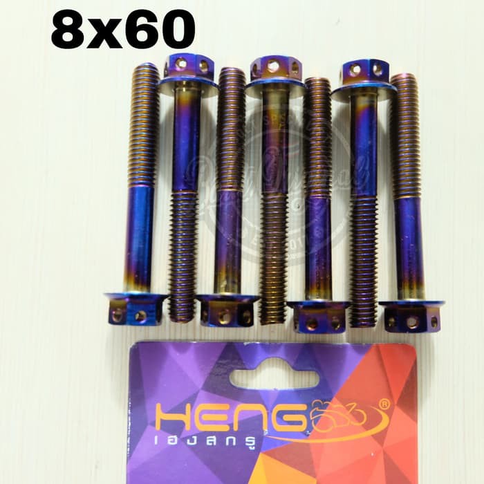 Baut probolt blue flower M8x60 8x60 drat 12 panjang 6cm heng thailand