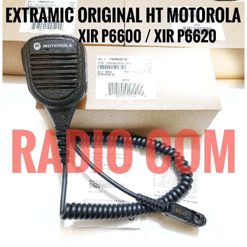 EXTRAMIC HT MOTOROLA XIR P6620i XIR P6600 ORIGINAL HAND MIC MOTOROLA PMMN4071A ORI MICROPHONE P6620i