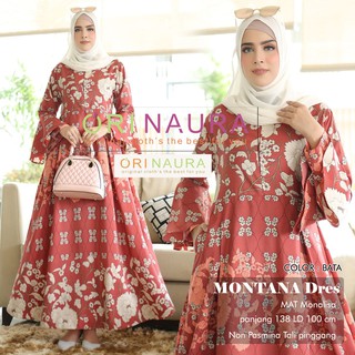  Gamis  Muslimah Dress MONTANA DRESS by Ori  Naura  Shopee 