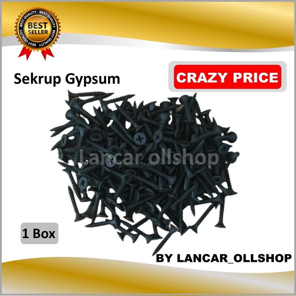 Sekrup Gypsum ukuran 1 | 1 1/4 | 1 1/2 | 2