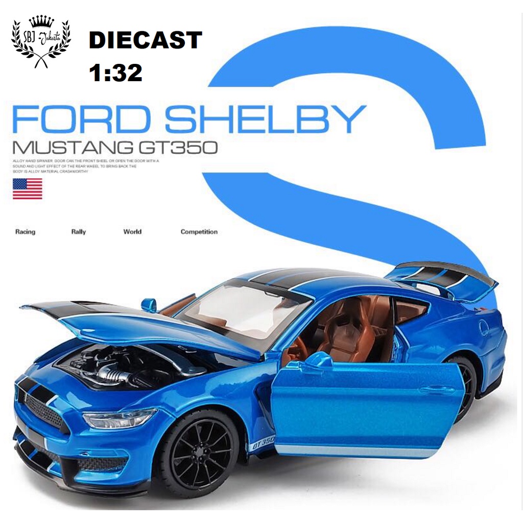 Diecast Miniatur Mobil FORD MUSTANG SHELBY GT350 Metal Collection Series 1:32