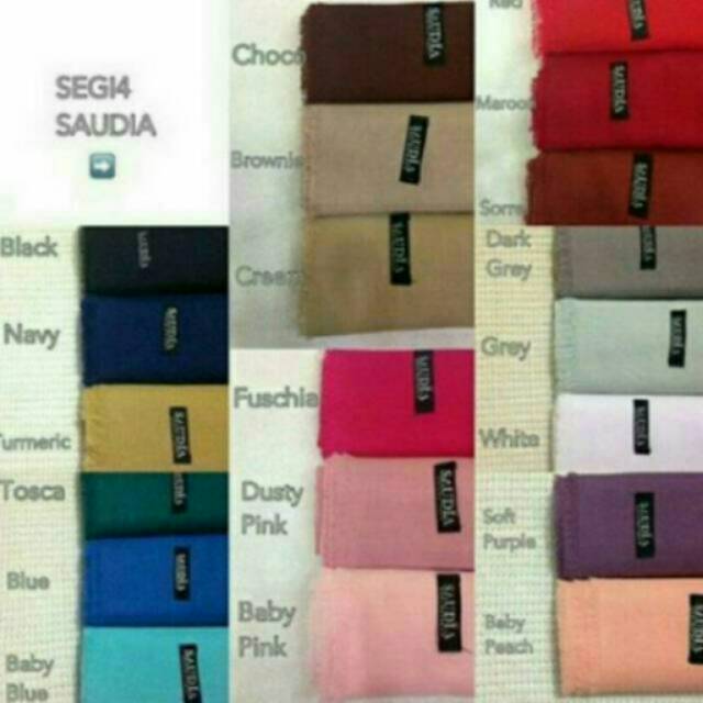 SUPER PROMO JILBAB  SEGIEMPAT SAUDIA (GROSIR KODIAN)