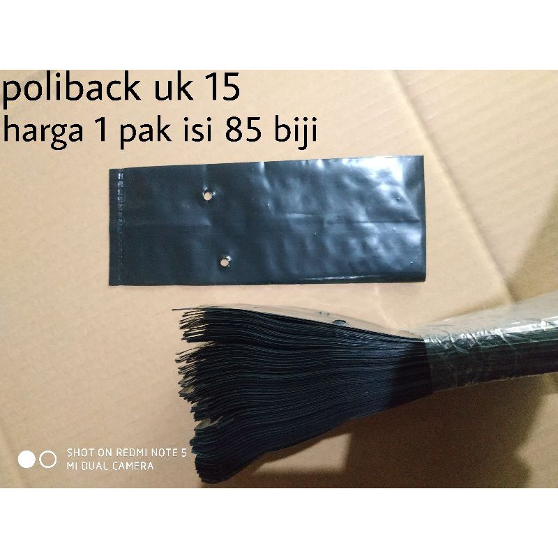 Poliback uk 15 harga 1 pak isi 85 biji