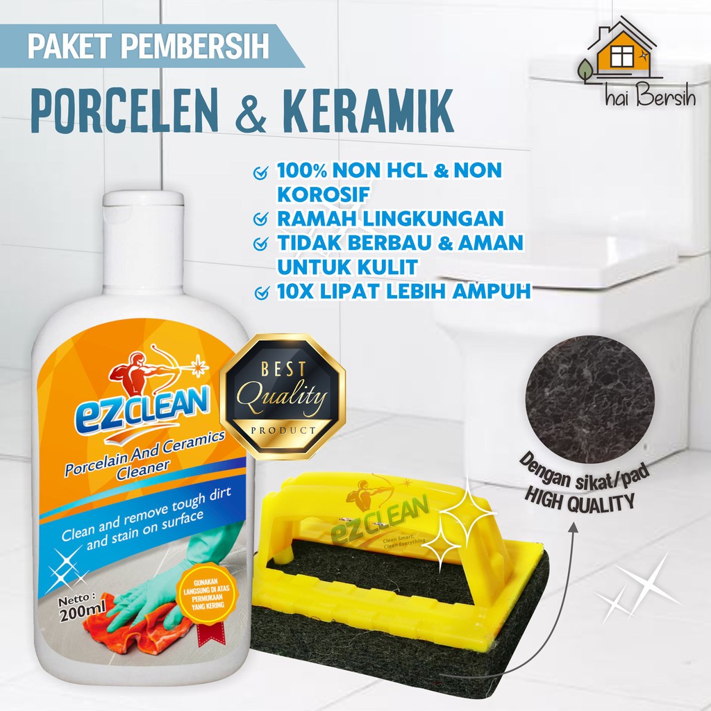 Jual PEMBERSIH KERAK LANTAI EZCLEAN PAKET PEMBERSIH PORSELEN UBIN