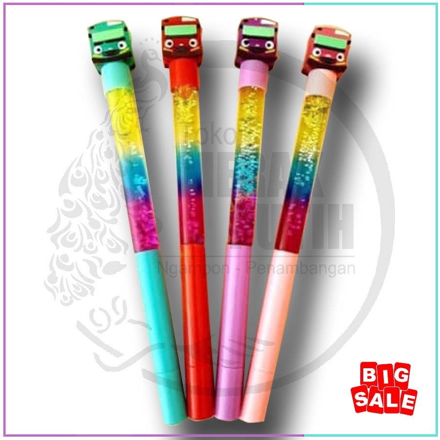 

Pulpen/ Bolpoin/ Ballpoint Karakter Bus TAYO - Glitter Air Gel Fancy Character BP-A8009