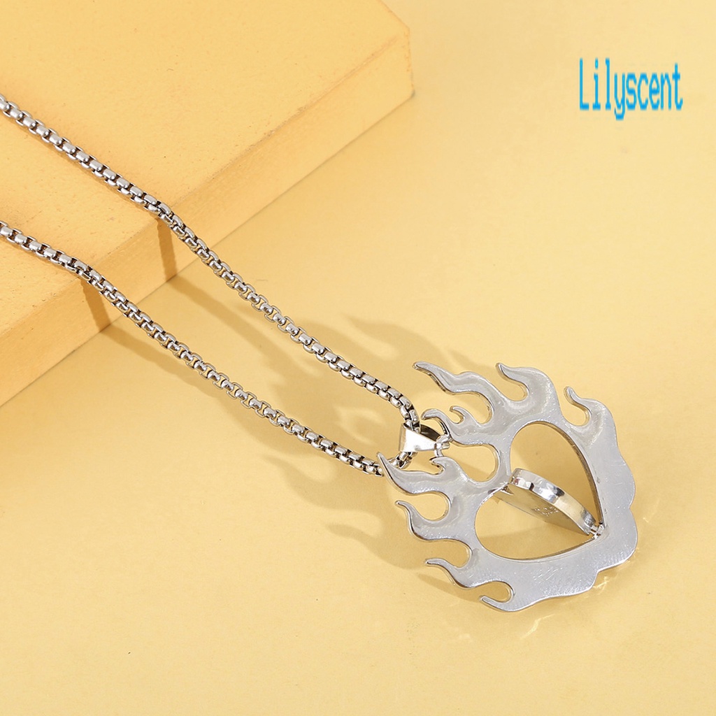 Lily Kalung Rantai Dengan Liontin Roda Warna Silver Artistik Ringan Untuk Unisexpriawanita