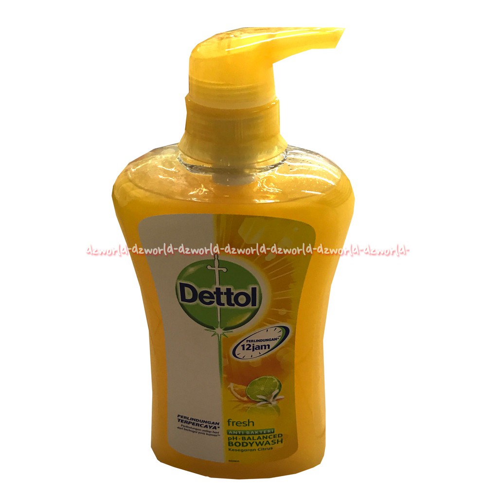 Dettol Fresh Body Wash Kuning Anti Bakteri PH Balance Sabun Cair 625ml