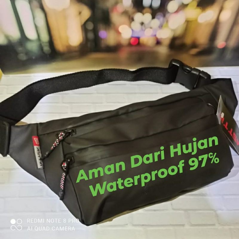 ASTTIN | Waistbag Pria Original Asttin Waterproof | Tas selempang Pria