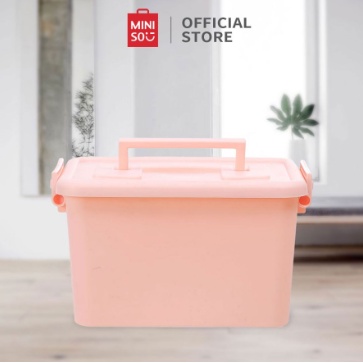 MINISO Kotak penyimpanan Plastik Kotak Kontainer Serbaguna Portable Storage Box Organizer Container