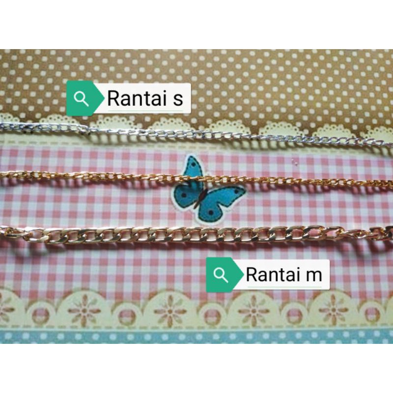 Rantai gold silver kalung masker per 5 meter