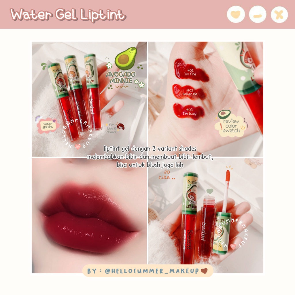 𝐋𝐈𝐏 𝐓𝐈𝐍𝐓 - Avocado Minnie Water Gel Liptint