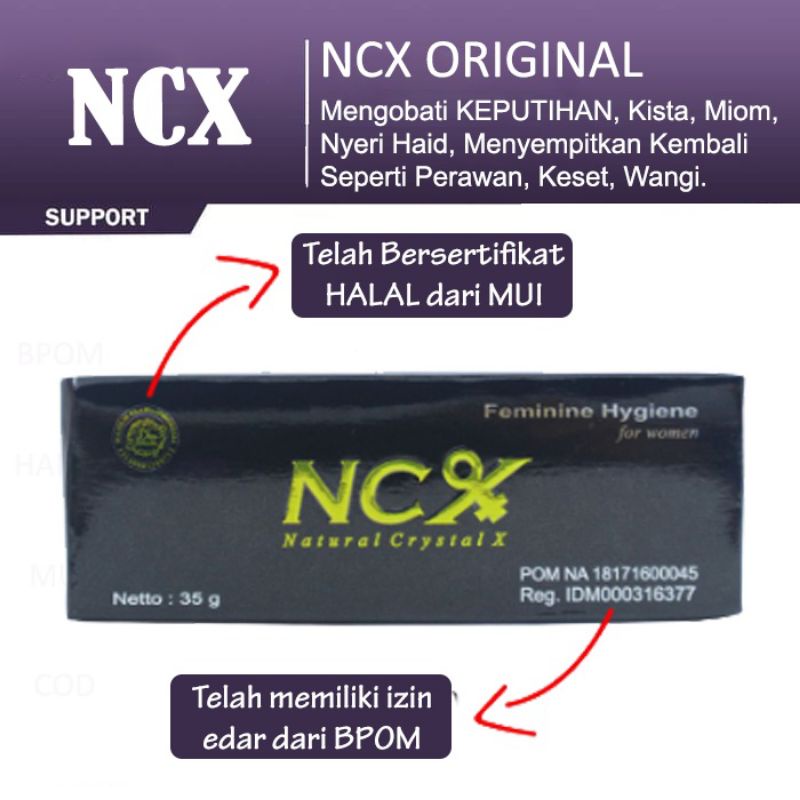 NCX CRYSTAL X OBAT KEPUTIHAN/ BAU TAK SEDAP /MERAPATKAN MISS V