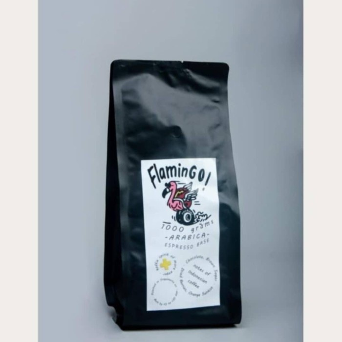 

Flamingo Roasted Biji Kopi, full arabica espresso blend 250gr - bubuk coarse, 1/4 kg