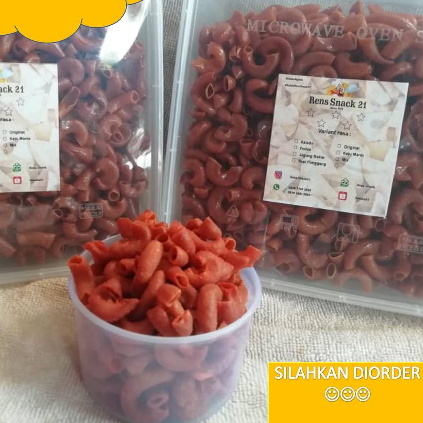 

SEGERA BELI RS Makaroni Bantet/Makaroni Ngehe ukuran Kotak Makan/Box Makan Rasa Pedas Manis/Jagung Bakar/Balado/Sapi Panggang/Asin;