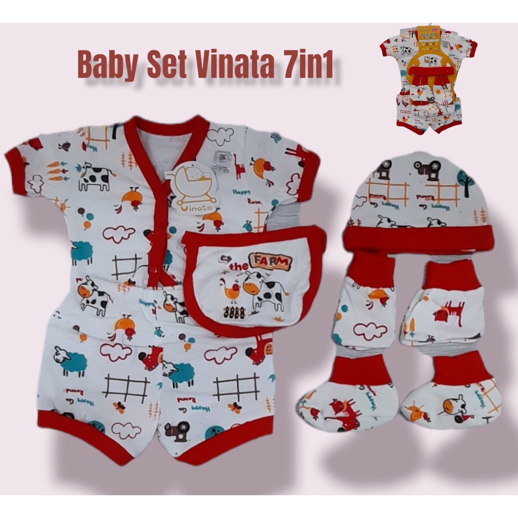 Setelan Bayi Set Pendek Yobel Sablon - Setelan Bayi Set Murah - Set Kado Perlengkapan Bayi