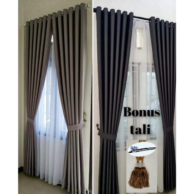 BISA BAYAR DI TEMPAT / GORDEN 100% BLACKOUT TEBAL KAIN IMPORT DAN GLOSSY GORDEN POLOS GORDEN JENDELA