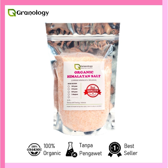 

Organic Himalayan Pink Salt / Garam Himalaya (1 kilogram) by Granology Terlaris