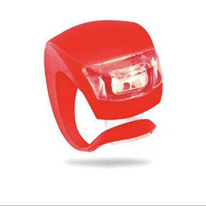 Lampu Sepeda Zacro LED Silicon Waterproof 1 pcs HJ008-2 - Merah