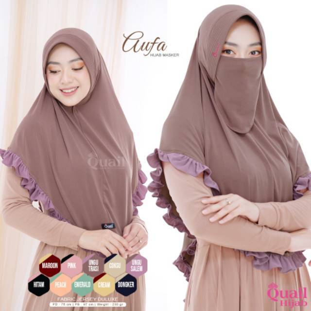 AUFA QUAIL HIJA HIJAB MASKER JILBAB MASKER BERGO MASKER