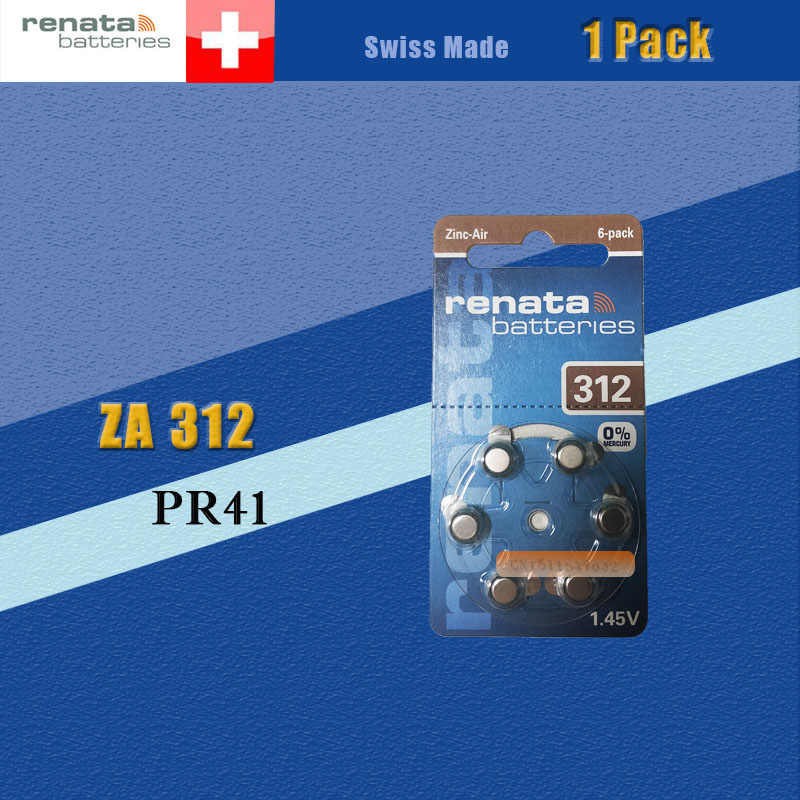 Renata ZA312 PR41 AG3 Hearing Aid Battery Original.