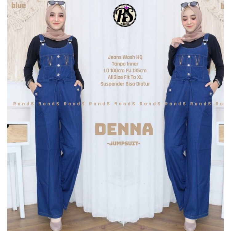 OVERALL WANITA DEWASA OVEROLL JEANS WANITA PANJANG TERBARU KEKINIAN ROMPI JEANS VIRAL MODERN JEANS W