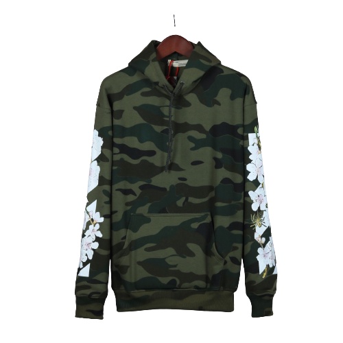Jaket Sweater Hoodie OFF WHT FLOWERS CAMO – Army Edition Fashion Trendy Casual Pria Good Brand Quali