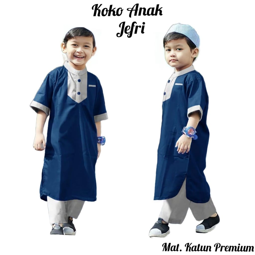 COD Setelan Baju Koko Anak Laki-Laki Terlaris + Peci Koko Jubah Anak Termurah 0 - 10 Tahun