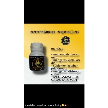 

herbal/kesehatan/Herbal/Vitamin Pria/Secretman/Pembesar Mr.p/Obat Kuat/Spilis/Pria/super/