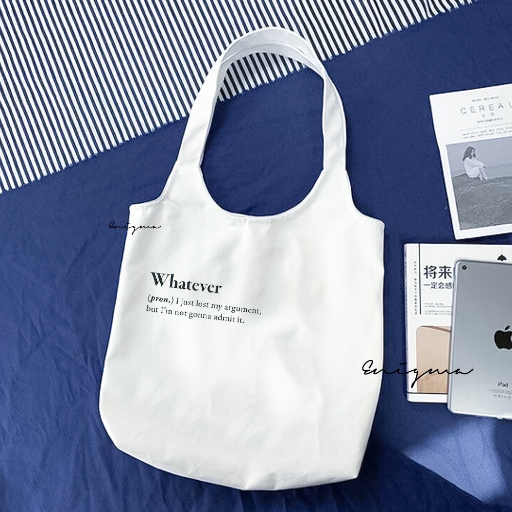 TERBARU TOTEBAG KANVAS PREMIUM ENIGMA TAS WANITA TOTE BAG WANITA TOTEBAG AESTHETIC