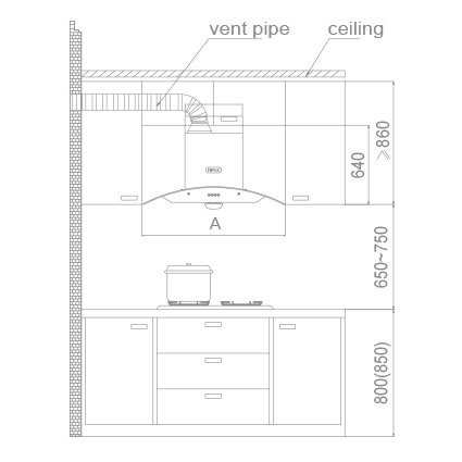 FOTILE Cooker Hood / RangeHood ED11D - Pengisap Asap Dapur