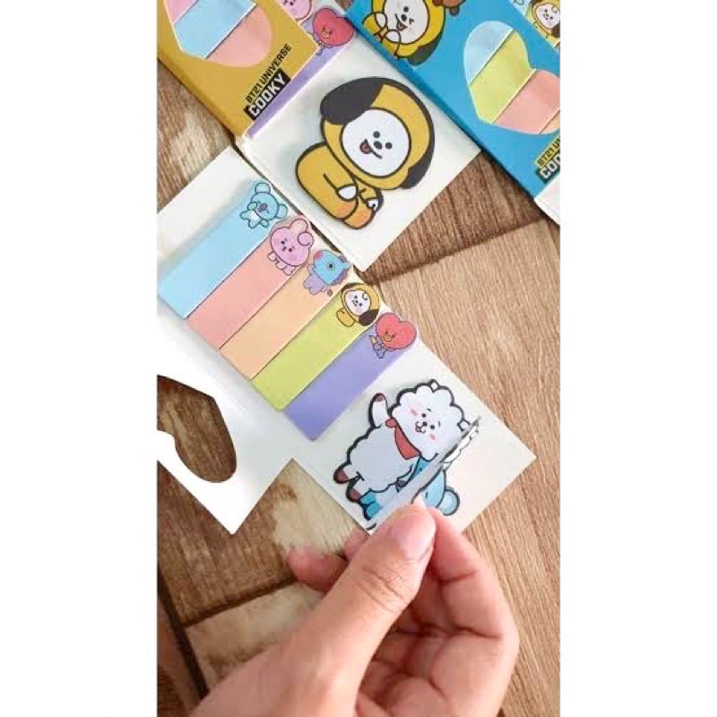 sticky note stiker notes stick it memo bt21 stick it stiker memo kpop tata cooky rj koya shooky mang