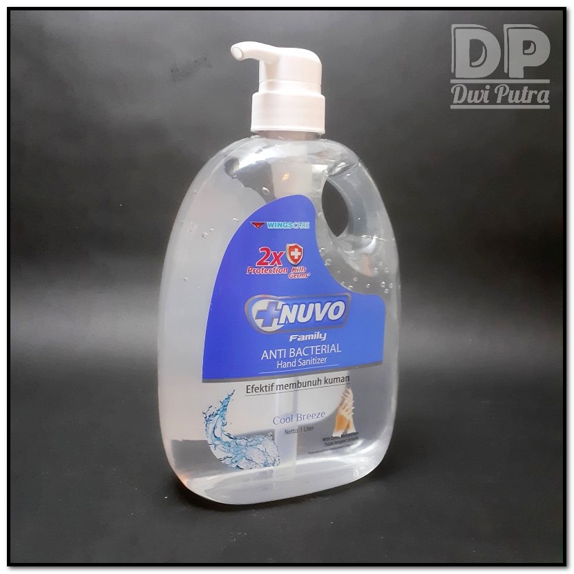 HAND SANITIZER NUVO GEL 1 LITER // ANTI BACTERIAL EXTRA MOISTUIZER // FAMILY ANTI BAKTERI HANDSANITIZER SANITISER DESINFEKTAN DESINFECTANT DESINFECTAN