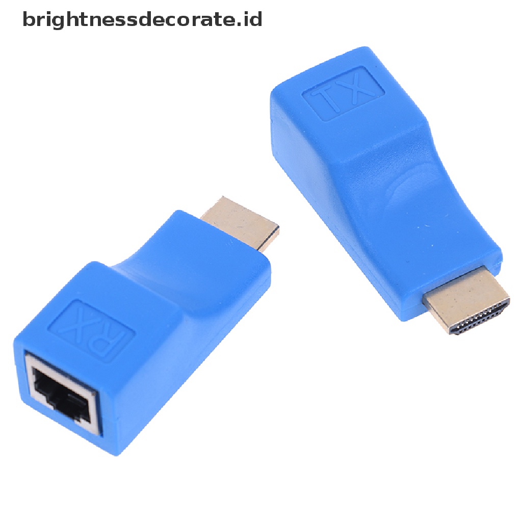 2pcs Extender Hdmi 1080p Ke Rj45 Over Cat 5e / 6 Network Lan Ethernet