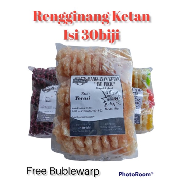 

RANGGINAN KETAN MENTAH ISI 30bj KETAN HITAM || TERASI || ORIGINAL