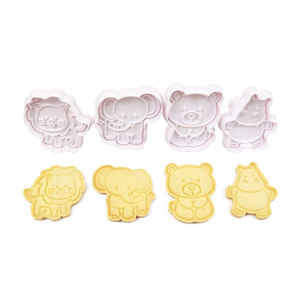 [Elegan] Cookie Cutters Set Fondant Sugarcraft Animals DIY Dapur Alat Kue Plastik