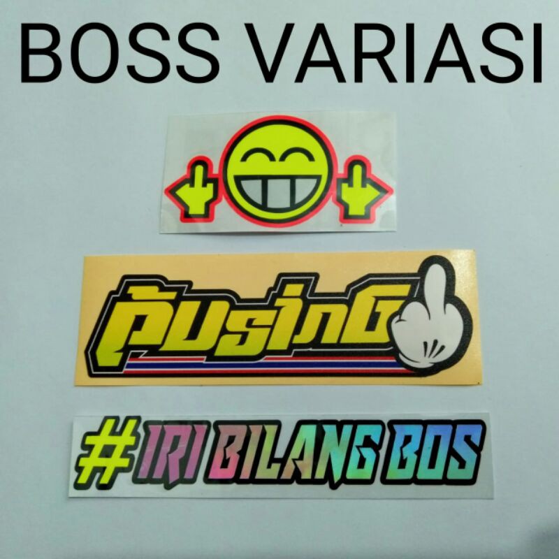 Stiker Iri Bilang Bos Pusing Fuck