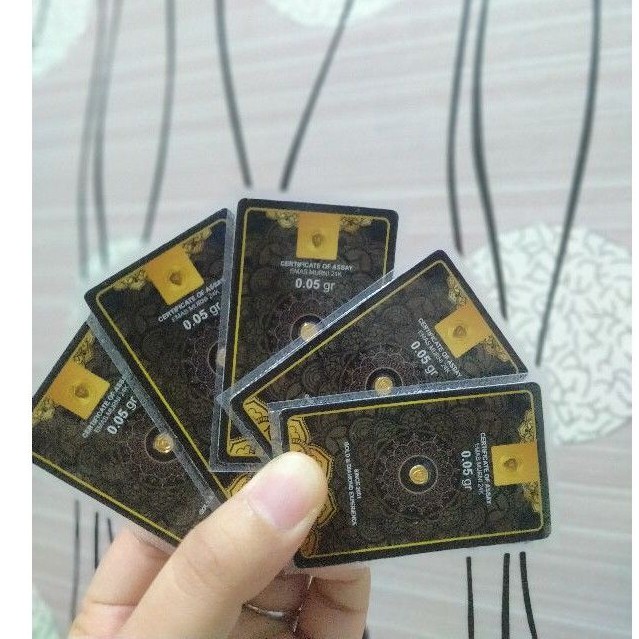 Emas Minigold 0,05 gram 24 karat asli logam mulia