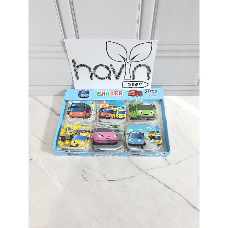 (24pc) penghapus murah/hapusan karakter/stip fancy/OB KECIL-Tayo