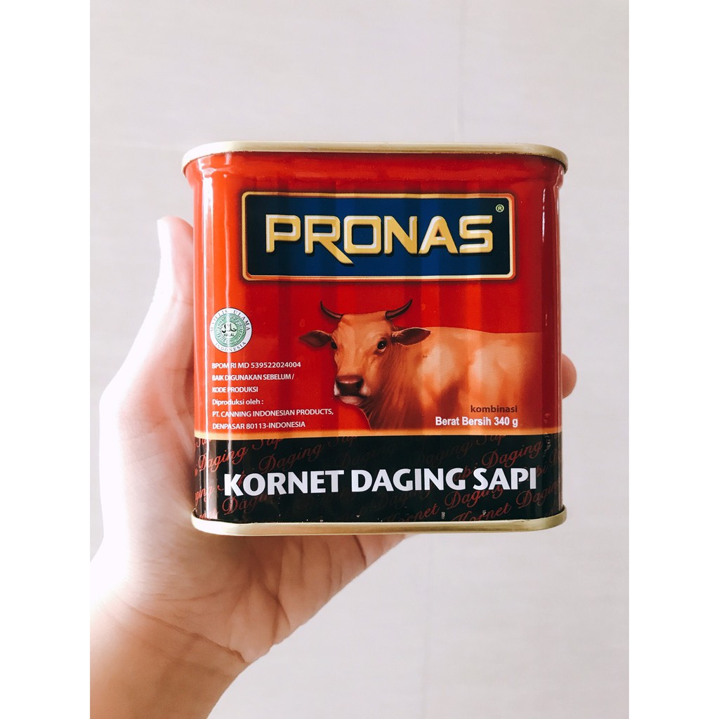 

Pronas Kornet Kaleng Daging Sapi 340g / Corned Beef Pronas 340 gram / Kornet Sapi Pronas Besar