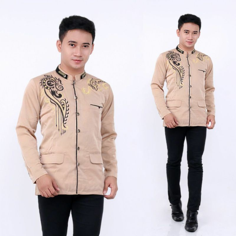 JAS KOKO PRIA LENGAN PANJANG BATIK BORDIR ELEGAN MATT HIGH TWISH MILLENNIUM