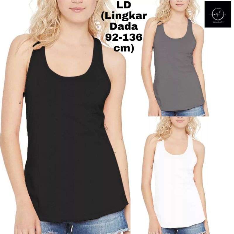 Singlet Wanita Jumbo / Tanktop Tali Lebar Wanita Jumbo