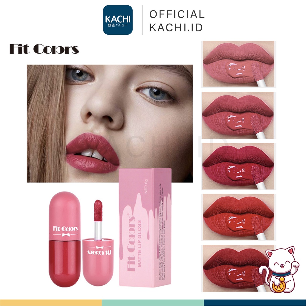 KACHI - FIT COLORS Capsule Lipstick Lip Matte 5 Colors Lipstik Kapsul Unik FC007