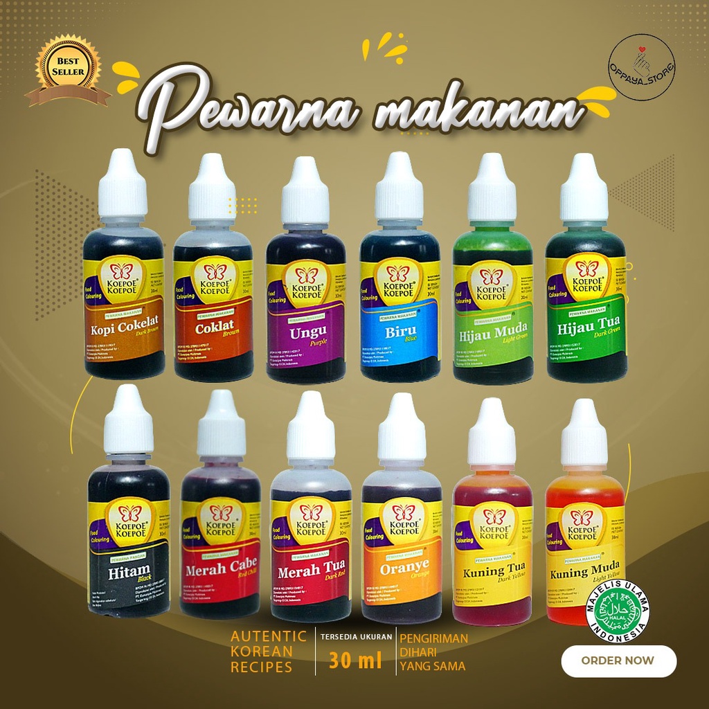 

Pewarna Makanan Minuman Kue Koepoe Koepoe 30 Ml All Coloring