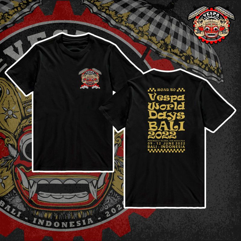 Gold edition kaos vespa world day 2022/kaos anak dan dewasa