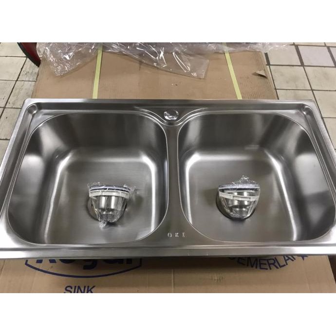 Bak Cuci Piring Wastafel Kitchen Sink Double Bowl 2 Dua Lubang 021