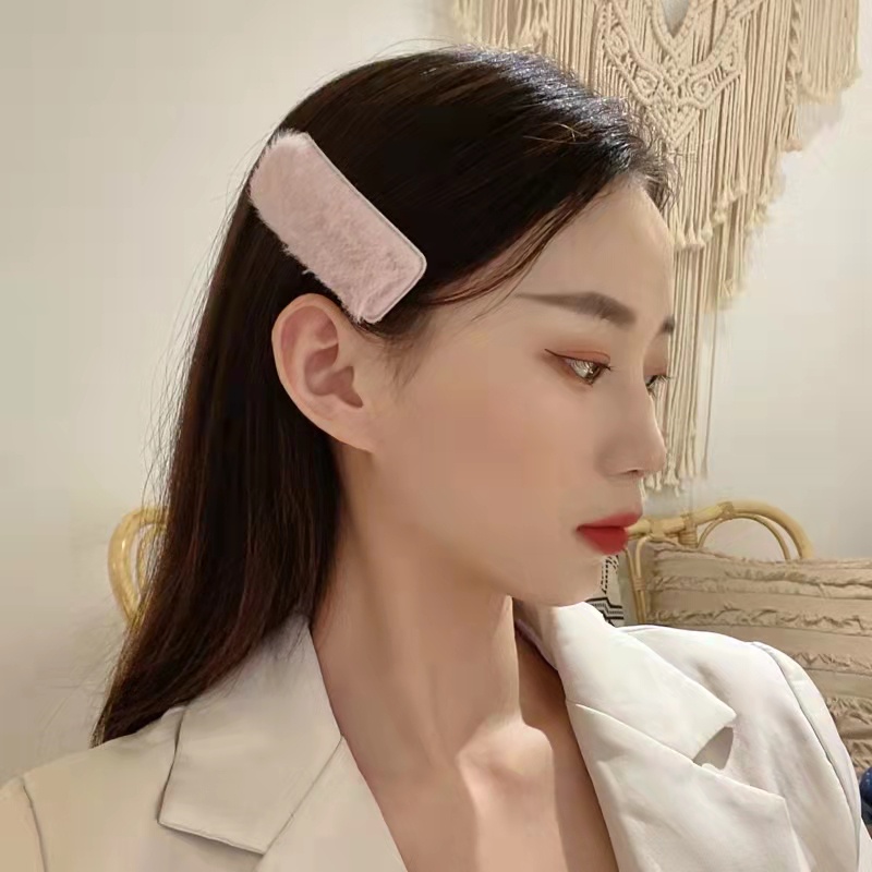 Jepit rambut wanita / beludru imitasi anak-anak / aksesoris wanita/ jepit rambut bulu warna-warni / aksesoris mode / jepit rambut