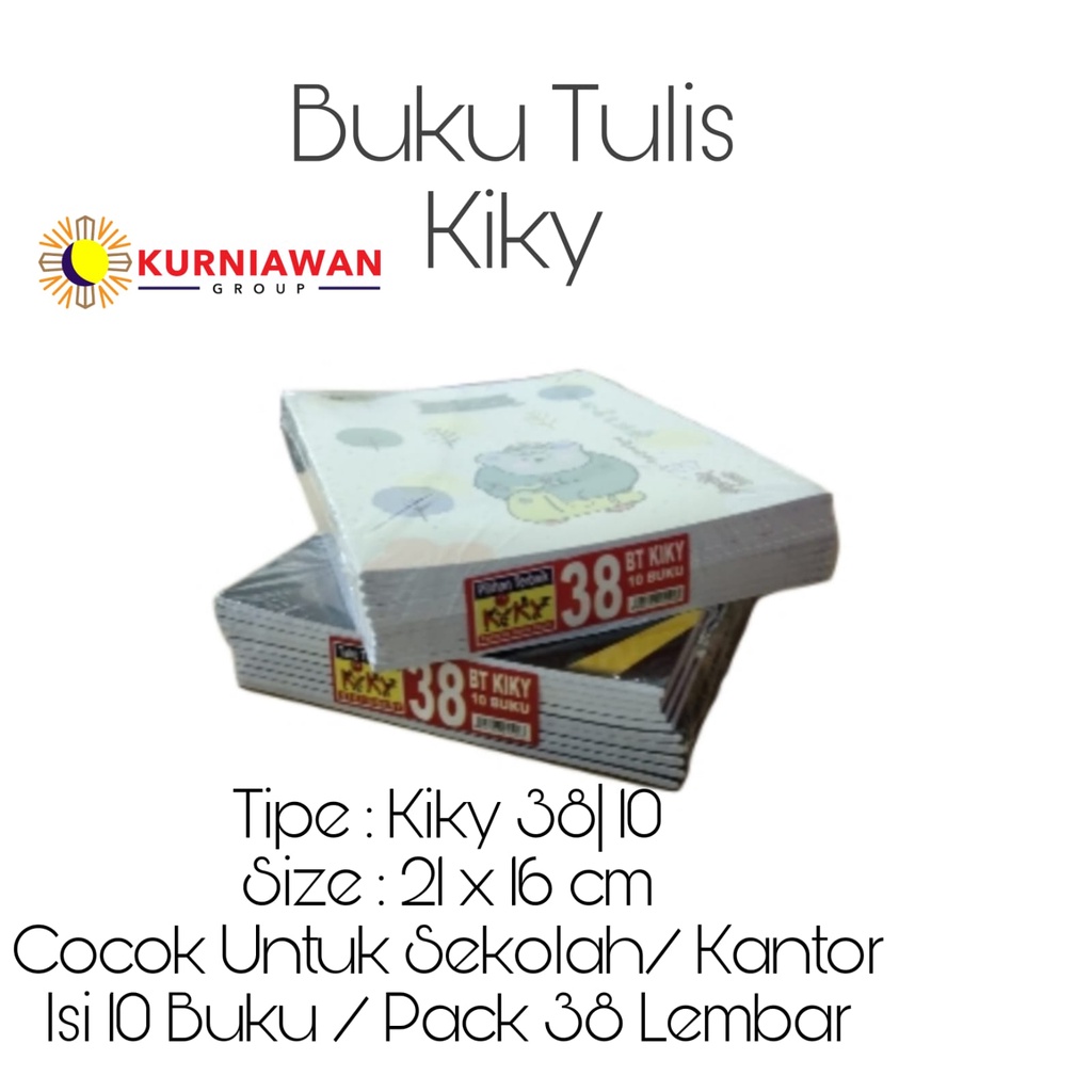 

Buku Kiky 38 Lembar polos (motif random)