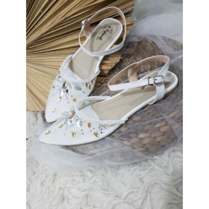 flatshoes wanita cantik sendal kirana diamont wanita